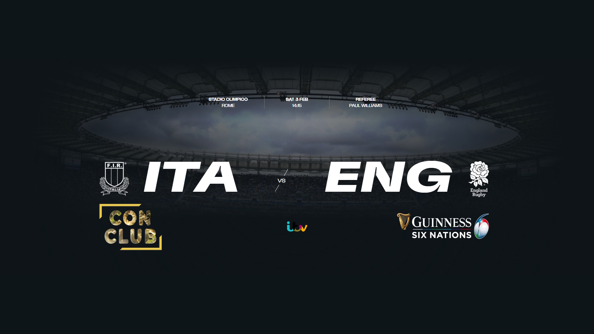 3rd February 2024: Italy versus England Rugby 6 Nations